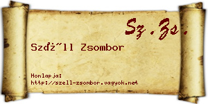 Széll Zsombor névjegykártya