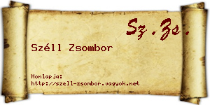 Széll Zsombor névjegykártya